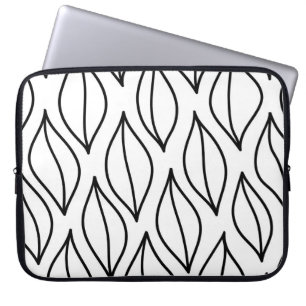 Housse Pour Ordinateur Portable feuilles Abstraits. Structure vintage. Mer dessiné