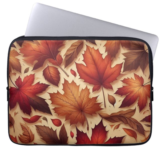 Housse Pour Ordinateur Portable Feuilles automnales Wall Art (Devant)