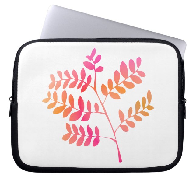 Housse Pour Ordinateur Portable Feuilles couchers de soleil (Devant)