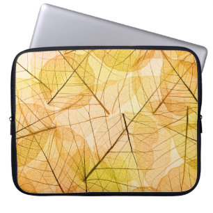 Housse Pour Ordinateur Portable Feuilles d'automne Arrière - plan jaune et orange 