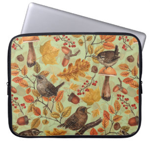 Housse Pour Ordinateur Portable Feuilles d'automne, baies, champignons et fleurs