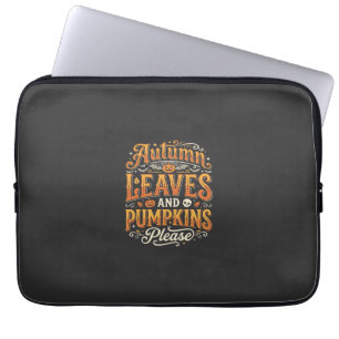 Housse Pour Ordinateur Portable Feuilles d'automne et citrouilles s'il vous plaît