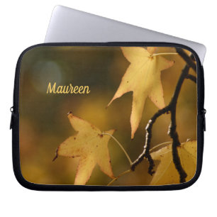 Housse Pour Ordinateur Portable Feuilles d'automne jaunes photo