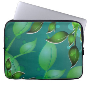 Housse Pour Ordinateur Portable Feuilles de jardin frais