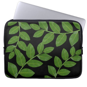 Housse Pour Ordinateur Portable Feuilles de Laurier Modernes et Élégantes