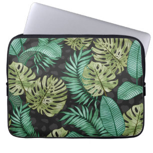 Housse Pour Ordinateur Portable Feuilles de nature verte