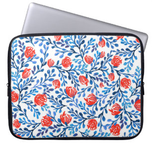 Housse Pour Ordinateur Portable Feuilles floraux : Motif naturel sans transparence