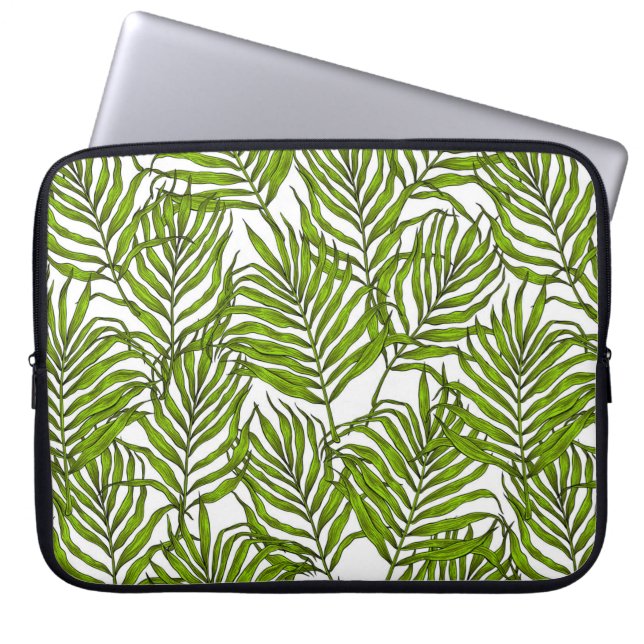 Housse Pour Ordinateur Portable Feuilles Palm (Devant)