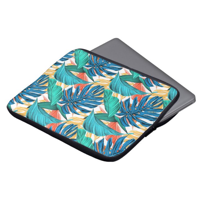 Housse Pour Ordinateur Portable Feuilles tropicaux exotiques (Devant haut)