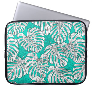 Housse Pour Ordinateur Portable Feuilles tropicaux, feuilles jungle sans soudure v