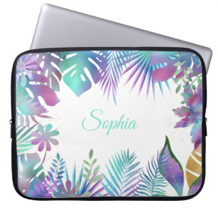 Housse Pour Ordinateur Portable Feuilles tropicaux Iridescendant, do-it-yourself N