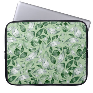 Housse Pour Ordinateur Portable Feuilles verts