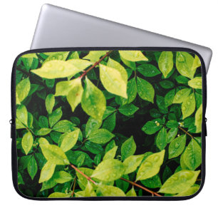 Housse Pour Ordinateur Portable feuilles verts frais ont l'air belle et très natur