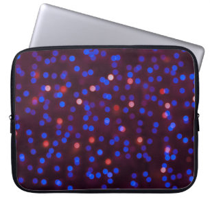 Housse Pour Ordinateur Portable Feux de Noël, flou, arrière - plan festif.