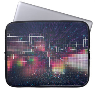 Housse Pour Ordinateur Portable Feux néon rétroviseurs et motif géométrique sans s