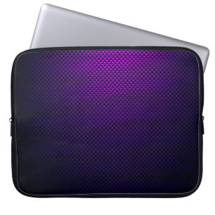 Housse Pour Ordinateur Portable Fibre de carbone noir violet bleu