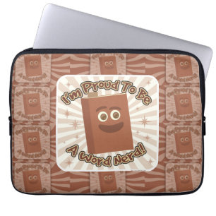 Housse Pour Ordinateur Portable Fier mot Nerd Motif Slogan Fun Art