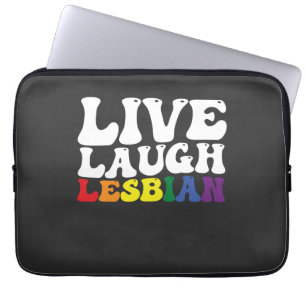 Housse Pour Ordinateur Portable Fière de vivre rire lesbienne LGBT Groovy