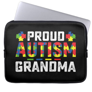 Housse Pour Ordinateur Portable Fière grand-mère autiste de sensibilisation à la f