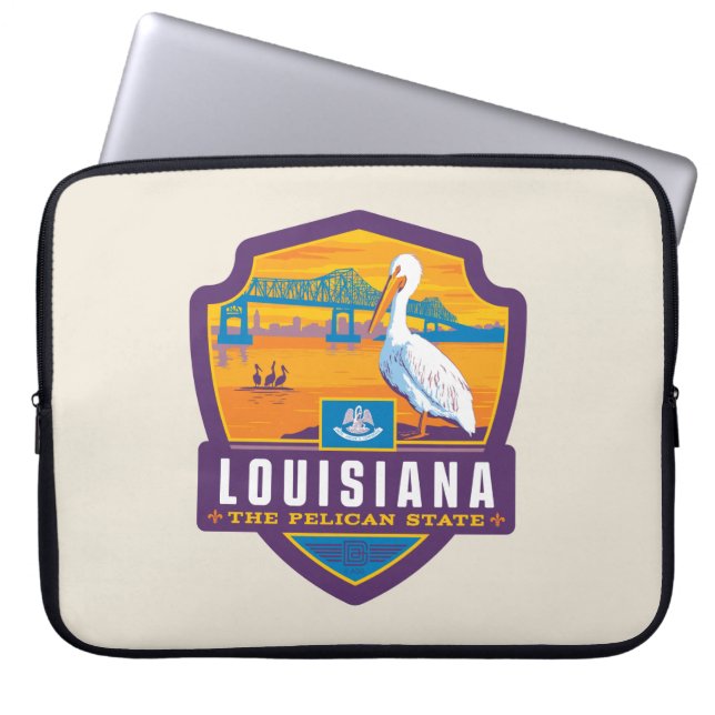 Housse Pour Ordinateur Portable Fierté de l'État | Louisiane (Devant)