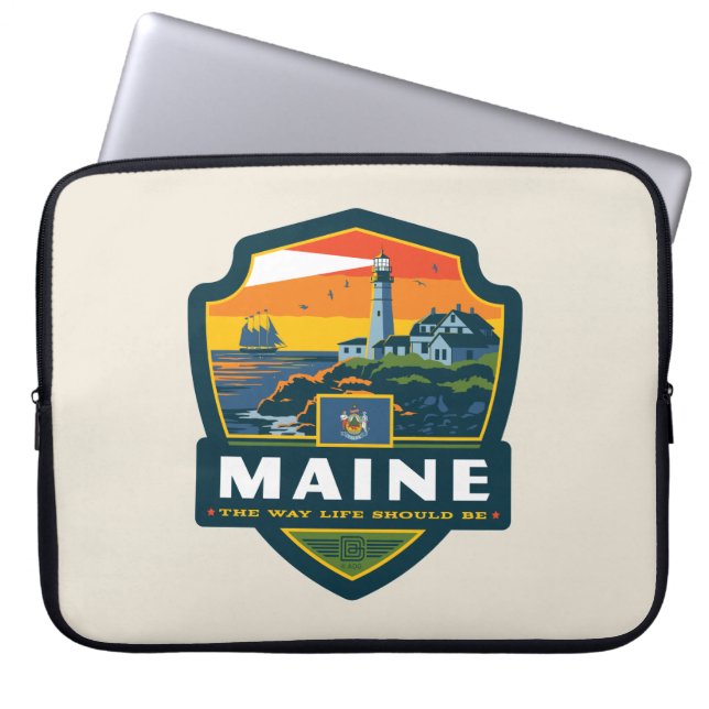 Housse Pour Ordinateur Portable Fierté de l'État | Maine (Devant)