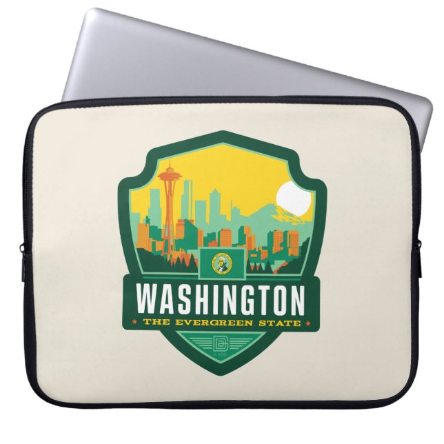 Housse Pour Ordinateur Portable Fierté de l'État | Washington (Devant)
