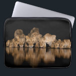 Housse Pour Ordinateur Portable Fierté de lions buvant au point d'eau la nuit<br><div class="desc">Afrique,  Afrique de l'Est,  Kenya,  Grande Vallée du Rift,  Réserve d'Olkirimatian,  lion,  Panthera leo.  Une troupe de lions boit au point d'eau la nuit.</div>