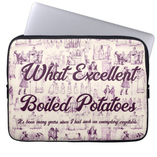 Housse Pour Ordinateur Portable Fierté et préjugé Mème de Potates pourpres bouilli