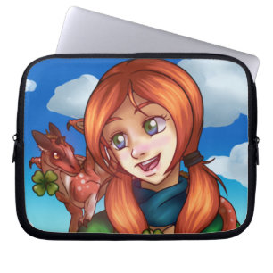 Housse Pour Ordinateur Portable Fille chanceuse