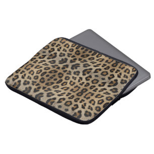 Housse Pour Ordinateur Portable Fille chic léopard fourrure poster de animal motif