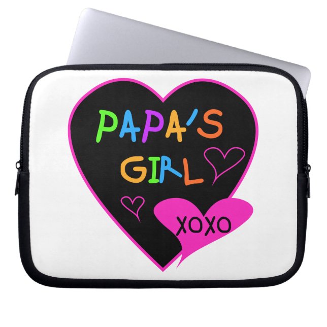 Housse Pour Ordinateur Portable Fille de Papa Tee - shirts, Casquettes, Mugs, Bout (Devant)