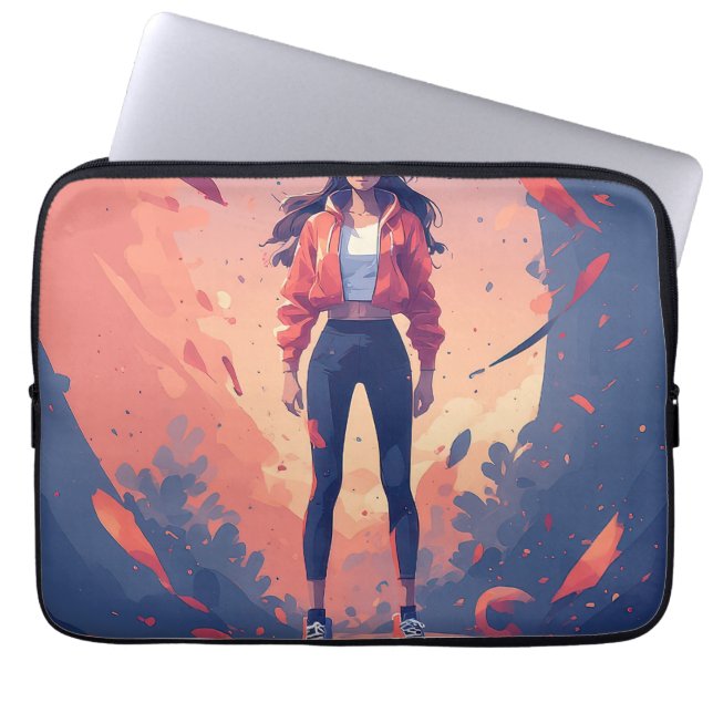 HOUSSE POUR ORDINATEUR PORTABLE FILLE DE PUISSANCE  (Devant)