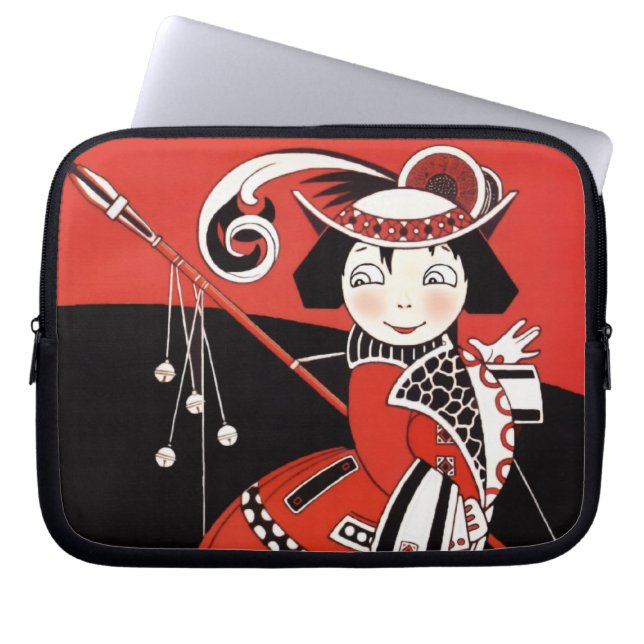 Housse Pour Ordinateur Portable Fille en rouge (Devant)