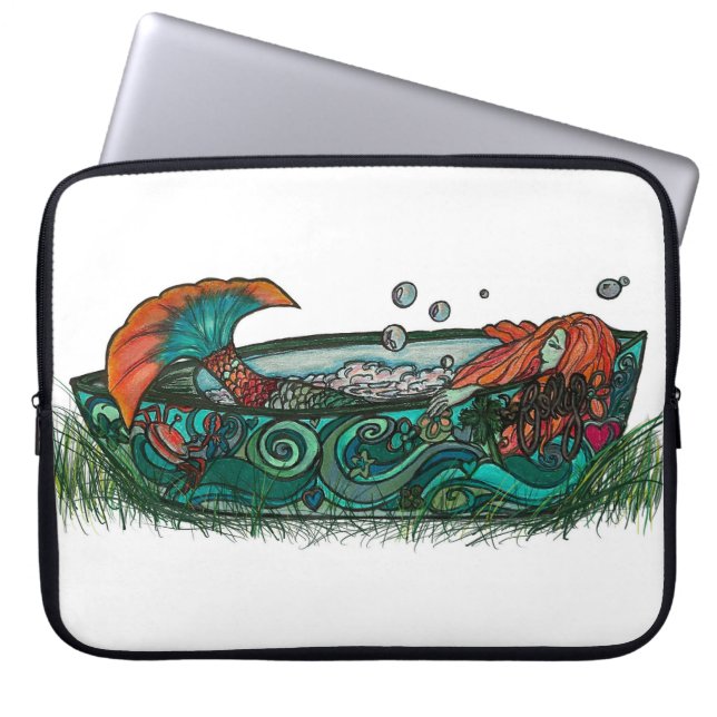 Housse Pour Ordinateur Portable fille folle (Devant)