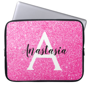 Housse Pour Ordinateur Portable Fille Glam Hot rose Parties scintillant étincelles