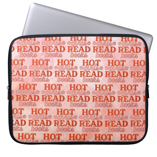 Housse Pour Ordinateur Portable Filles Chaudes Lisent Des Livres (Devant)