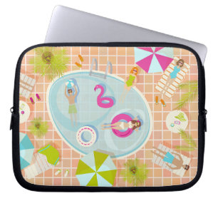 Housse Pour Ordinateur Portable Filles en bikini et garçons jouant à un jeu de pis
