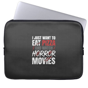 Housse Pour Ordinateur Portable Films d'horreur Pizza Halloween Design_1