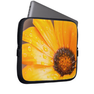 Housse Pour Ordinateur Portable Fin orange de marguerite africaine d'instantané d