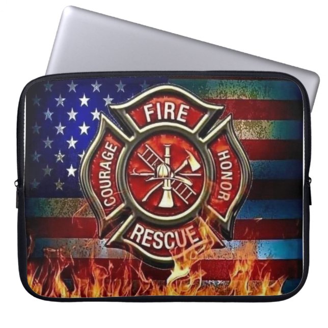 Housse Pour Ordinateur Portable Firefighter Emblem Laptop Bag (Devant)