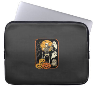 Housse Pour Ordinateur Portable Fitness Halloween squelette fantôme citrouille Wor