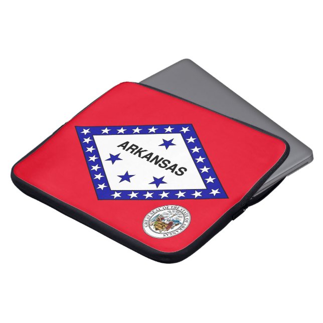 Housse Pour Ordinateur Portable Flag de l'Arkansas (Devant haut)