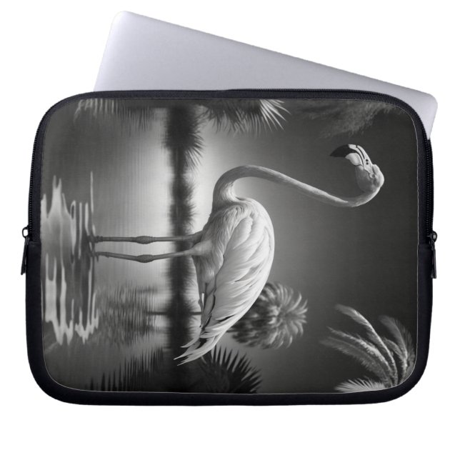 Housse Pour Ordinateur Portable Flamant rose dans une piscine (Devant)
