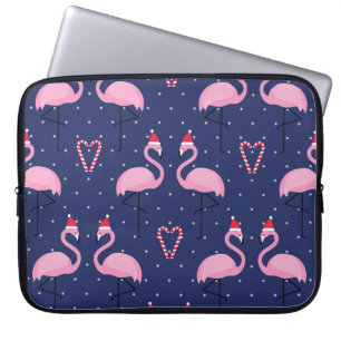 Housse Pour Ordinateur Portable Flamant rose Noël Casquette Candy Motif