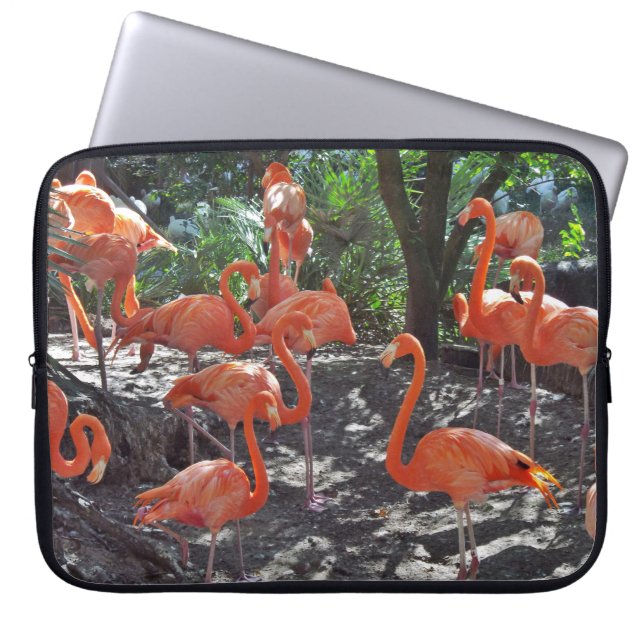 Housse Pour Ordinateur Portable Flamants roses roses (Devant)