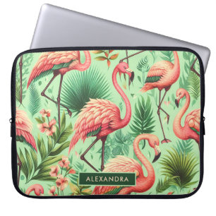 Housse Pour Ordinateur Portable Flamants roses roses vintages