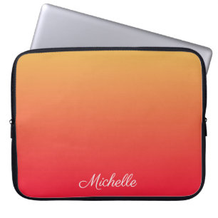 Housse Pour Ordinateur Portable Flamme personnalisée rouge et jaune ombre