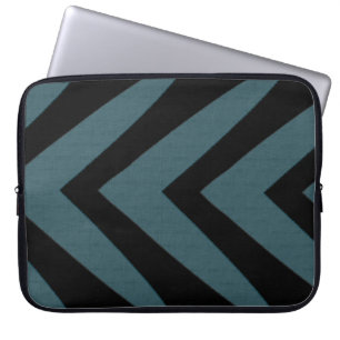 Housse Pour Ordinateur Portable Flèche noir et bleu en tête d'impression africaine