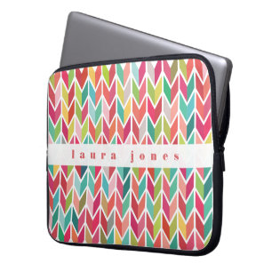 Housse Pour Ordinateur Portable Flèches Motif Colorful Cutom Nom personnalisé