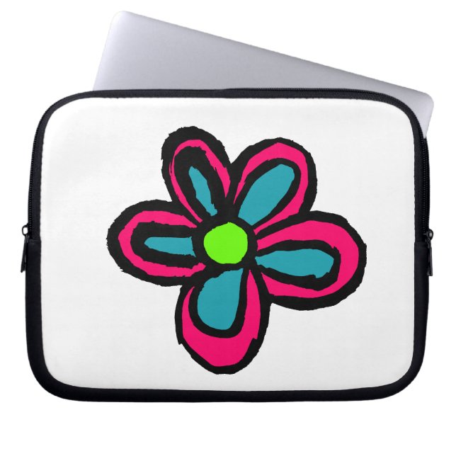 Housse Pour Ordinateur Portable Fleur (Devant)